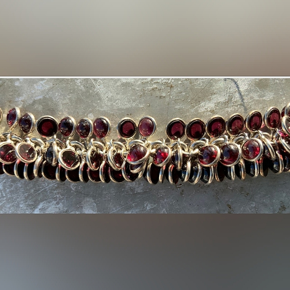 Silpada Garnet  Cha Cha Bracelet B1049 - Picture 4 of 7